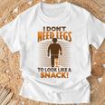 切断者ジョーク 脚切断者のための義足デザイン 長袖tシャツ Tシャツ 高齢者への贈り物