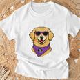古希祝い 犬 ゴールデン レトリバー サングラス 父 男性 女性 母 犬好き 70歳 おもしろ Tシャツ 高齢者への贈り物