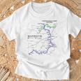 横浜市電鉄線鉄道おみやげ路線図 Tシャツ 高齢者への贈り物