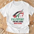 無料ガザパレスチナ国旗 アラビアギフト パレスチナ Tシャツ 高齢者への贈り物