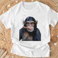 煙草を吸うチンパンジー たばこ Tシャツ 高齢者への贈り物