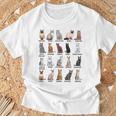 猫の種類教育猫の品種チャートガイド Tシャツ 高齢者への贈り物