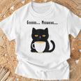 疲れた黒猫 – 月曜日の気分そのまま Tシャツ 高齢者への贈り物