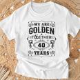 私たちは一緒にゴールデンです 40周年結婚40周年 Tシャツ 高齢者への贈り物