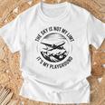 空は私の限界ではない 飛行機デザイン Tシャツ 高齢者への贈り物