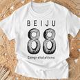 米寿 88歳 Beiju シンプル お祝い 誕生日向け Tシャツ 高齢者への贈り物