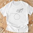 紙飛行機フライtシャツ折り紙折り紙パイロット Tシャツ 高齢者への贈り物