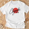 茅ヶ崎 茅ヶ崎 日本 国旗 観光 旅行 ミニマリスト Tシャツ 高齢者への贈り物