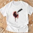 血まみれのナイフ シャツ ハロウィン ホラー 血しぶき Tシャツ 高齢者への贈り物