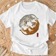陰陽風水太地-虎 日本中国美術 Tシャツ 高齢者への贈り物
