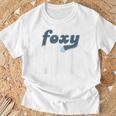 面白いフォクシーお父さんレトロ ビンテージ デザイン Tシャツ 高齢者への贈り物
