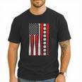 Baseball USA Flag Baseball Lover Baseball Dad Men T-Shirt