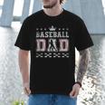 Baseball Dad Father's Day Baseball Father Retro Vintage Men T-Shirt