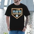 Baseball Dad Ice Cream Drip Home Plate Bat Cool Fathers Day Men T-Shirt Baseball Dad Ice Cream Drip Home Plate Bat Cool Fathers Day Men T-Shirt