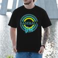 Baseball Dad With Modern Baseball Circles Men T-Shirt