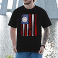 Baseball Dad USA American Flag Father's Day 4th Of July Men T-Shirt Baseball Dad USA American Flag Father's Day 4th Of July Men T-Shirt
