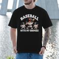 Baseball Gnome Grandpa With Sayings For Baseball Dad Coach Men T-Shirt