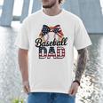 Baseball Dad American Flag Bow Sports Premium Men T-Shirt Baseball Dad American Flag Bow Sports Premium Men T-Shirt
