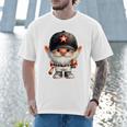 Baseball Dad Gnome For Baseball Lover With Winner Trophy Premium Tri-Blend Men T-Shirt