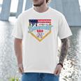 Baseball Dad Ice Cream Drip Father American Flag 4th Of July Men T-Shirt Baseball Dad Ice Cream Drip Father American Flag 4th Of July Men T-Shirt