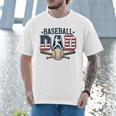 Patriotic Baseball Dad USA Flag American 4th Of July Premium Men T-Shirt Patriotic Baseball Dad USA Flag American 4th Of July Premium Men T-Shirt