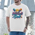 Retro Baseball Dad Dripping Ice Cream Father's Day Men T-Shirt