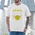 Softball Dad Just Like A Baseball Dad Player Premium Men T-Shirt