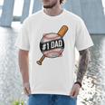 Vintage 1 Baseball Dad Daddy Father's Day From Son Daughter Men T-Shirt