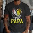 Ball Papa Softball Baseball Dad Daddy Men T-Shirt