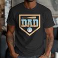 Baseball Dad Ice Cream Drip Home Plate Bat Cool Fathers Day Men T-Shirt Baseball Dad Ice Cream Drip Home Plate Bat Cool Fathers Day Men T-Shirt