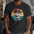 Baseball Grandpa Gnome On A Retro Sunset For Baseball Dad Men T-Shirt Baseball Grandpa Gnome On A Retro Sunset For Baseball Dad Men T-Shirt
