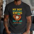 My Boy Might Not Always Swing Baseball Dad Sports Men T-Shirt My Boy Might Not Always Swing Baseball Dad Sports Men T-Shirt