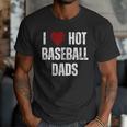 I Love Hot Baseball Dads Red Hearts Men T-Shirt I Love Hot Baseball Dads Red Hearts Men T-Shirt