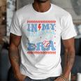 In My Baseball Papa Era Groovy Baseball Dad Family Matching Premium Men T-Shirt