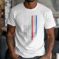 Vintage Baseball US Flag Tee Baseball Dad Player Coach Premium Tri-Blend Men T-Shirt