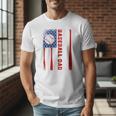 Baseball Dad USA American Flag Father's Day 4th Of July Premium Men T-Shirt Baseball Dad USA American Flag Father's Day 4th Of July Premium Men T-Shirt