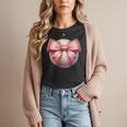 Baseball Mom Coquette Pink Bow Baseball Mom Women T-Shirt
