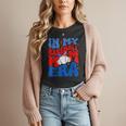 In My Baseball Mom Era Groovy Baseball Mother's Day US Flag Women T-Shirt In My Baseball Mom Era Groovy Baseball Mother's Day US Flag Women T-Shirt