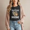 Baseball Mom Leopard Heart Matching Family Women T-Shirt