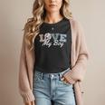 Baseball Mom Love My Boy Retro Casual Letter Print Women T-Shirt Baseball Mom Love My Boy Retro Casual Letter Print Women T-Shirt