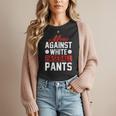 Baseball Moms Against White Baseball Pants Women T-Shirt