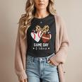 Game Day Vibes Football Baseball Mom Heart Women T-Shirt
