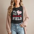My Heart Is On That Field Baseball Player Baseball Mom Women T-Shirt