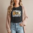 Peace Love Baseball Mom Leopard Print Mother's Day Women T-Shirt
