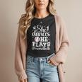 She Dances He Plays Mom Of Both Dance And Baseball Mom Women T-Shirt