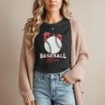 Softball Baseball Mom Floral Tee Mother's Day Women T-Shirt