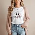 Baseball Mom Era Ball Mom Smile Face Groovy Mother's Day Women T-Shirt