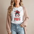 Loud And Proud Baseball Mom Messy Bun Leopard Mother Day Women T-Shirt