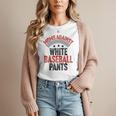 Moms Against Baseball Pants Season Baseball Mom Raglan Baseball Tee Women T-Shirt