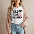 My Son Hits Harder Than Your Husband Baseball Mom Women T-Shirt My Son Hits Harder Than Your Husband Baseball Mom Women T-Shirt